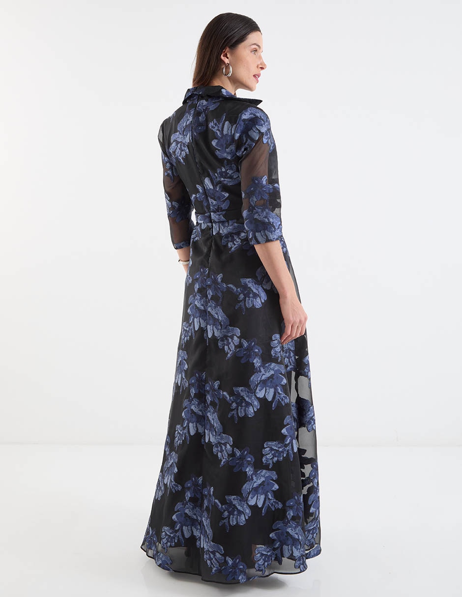 Vestido maxi de fiesta escote V 6