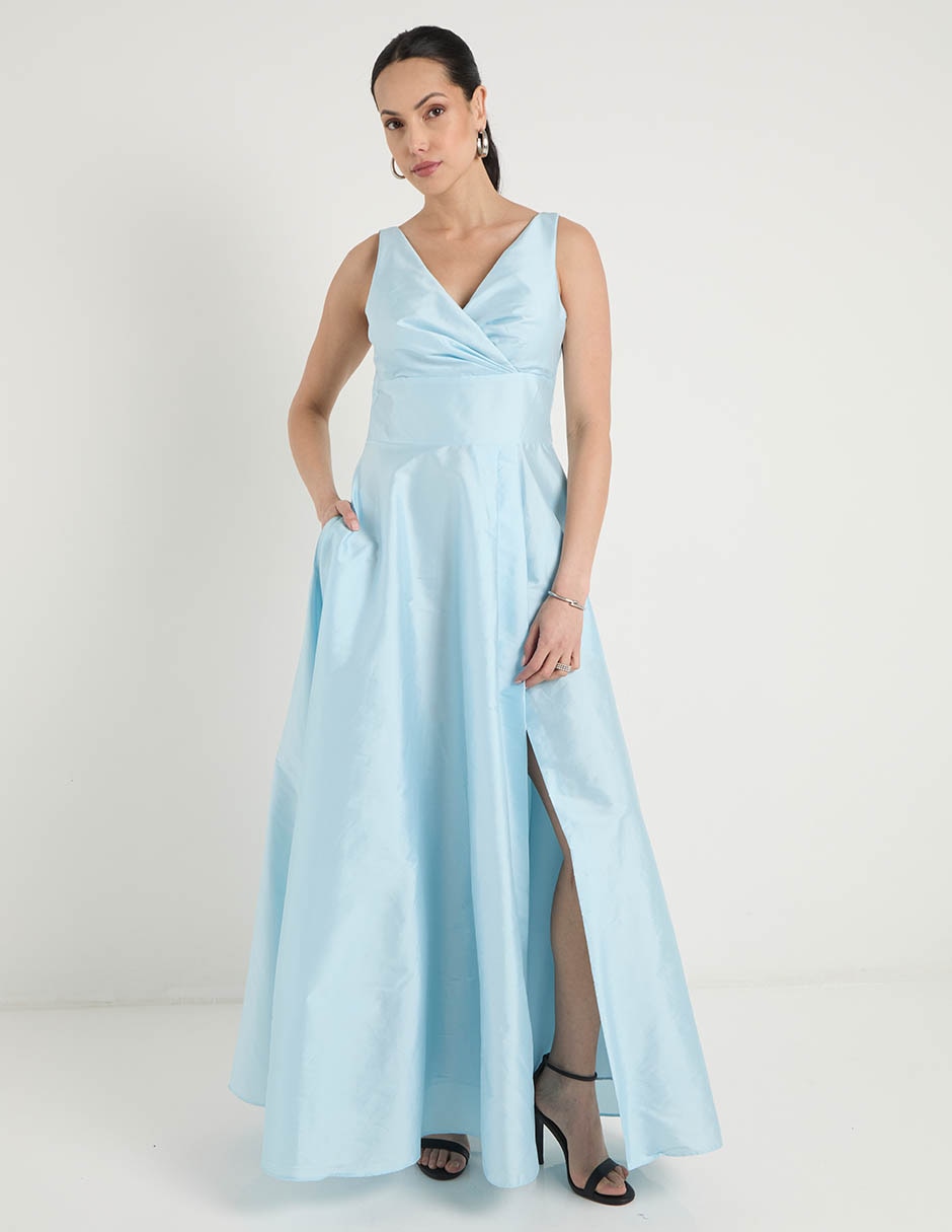 Vestido maxi de fiesta escote V Vestido maxi de fiesta escote V