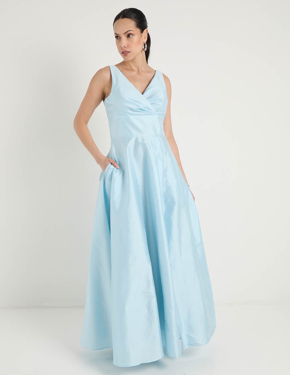 Vestido maxi de fiesta escote V 3