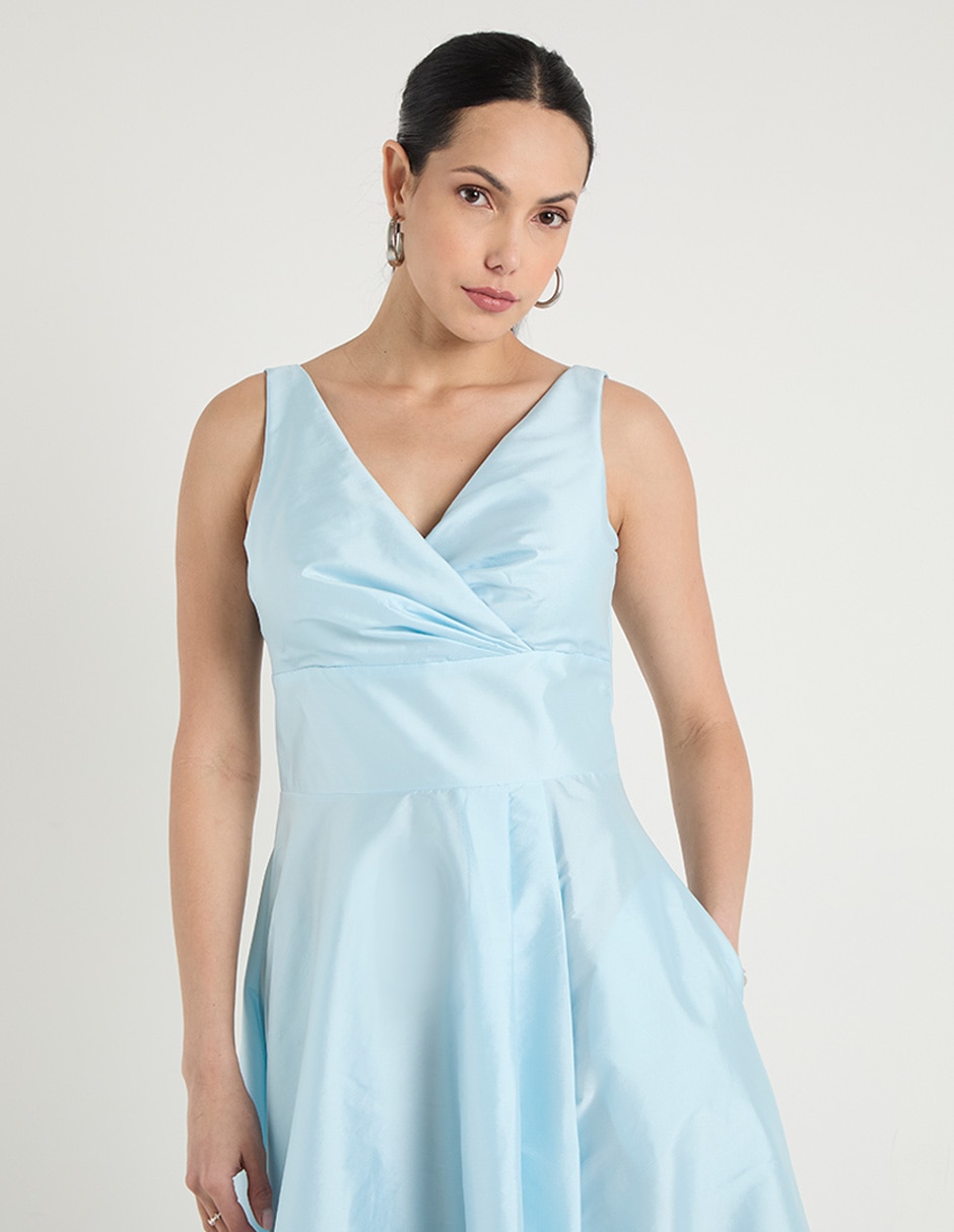 Vestido maxi de fiesta escote V 4