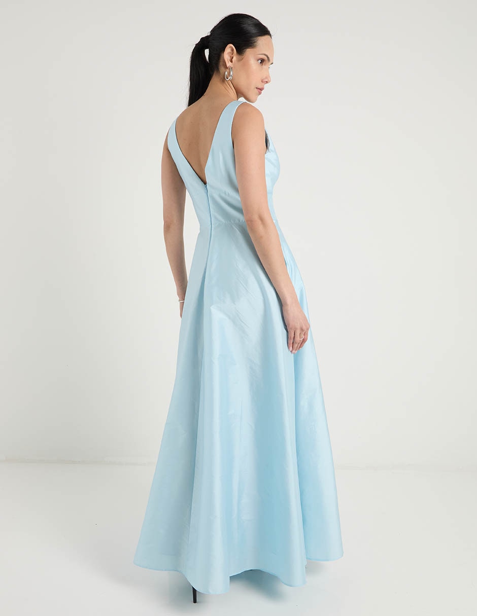 Vestido maxi de fiesta escote V 6