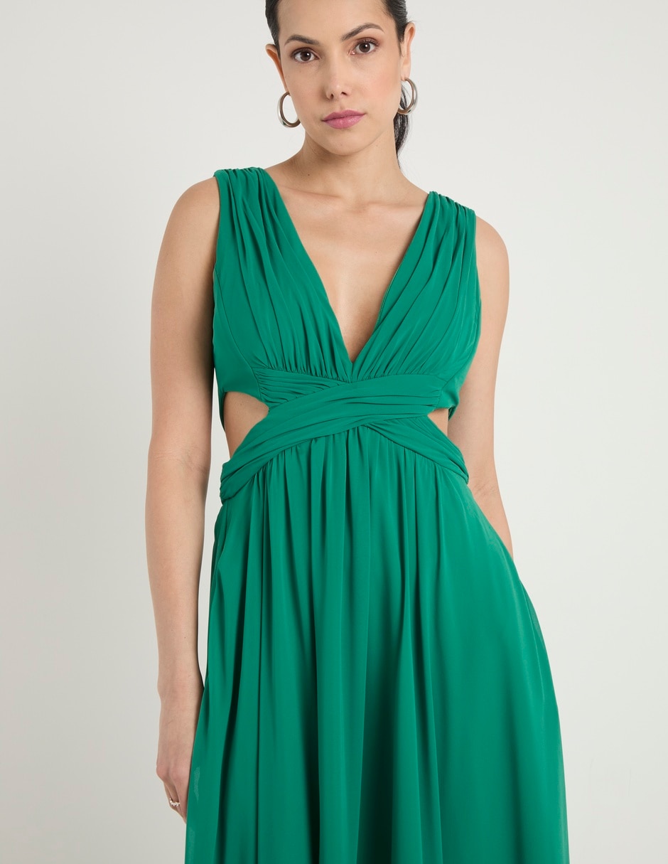 Vestido maxi de fiesta escote V 4
