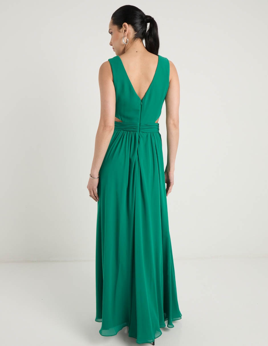 Vestido maxi de fiesta escote V 6