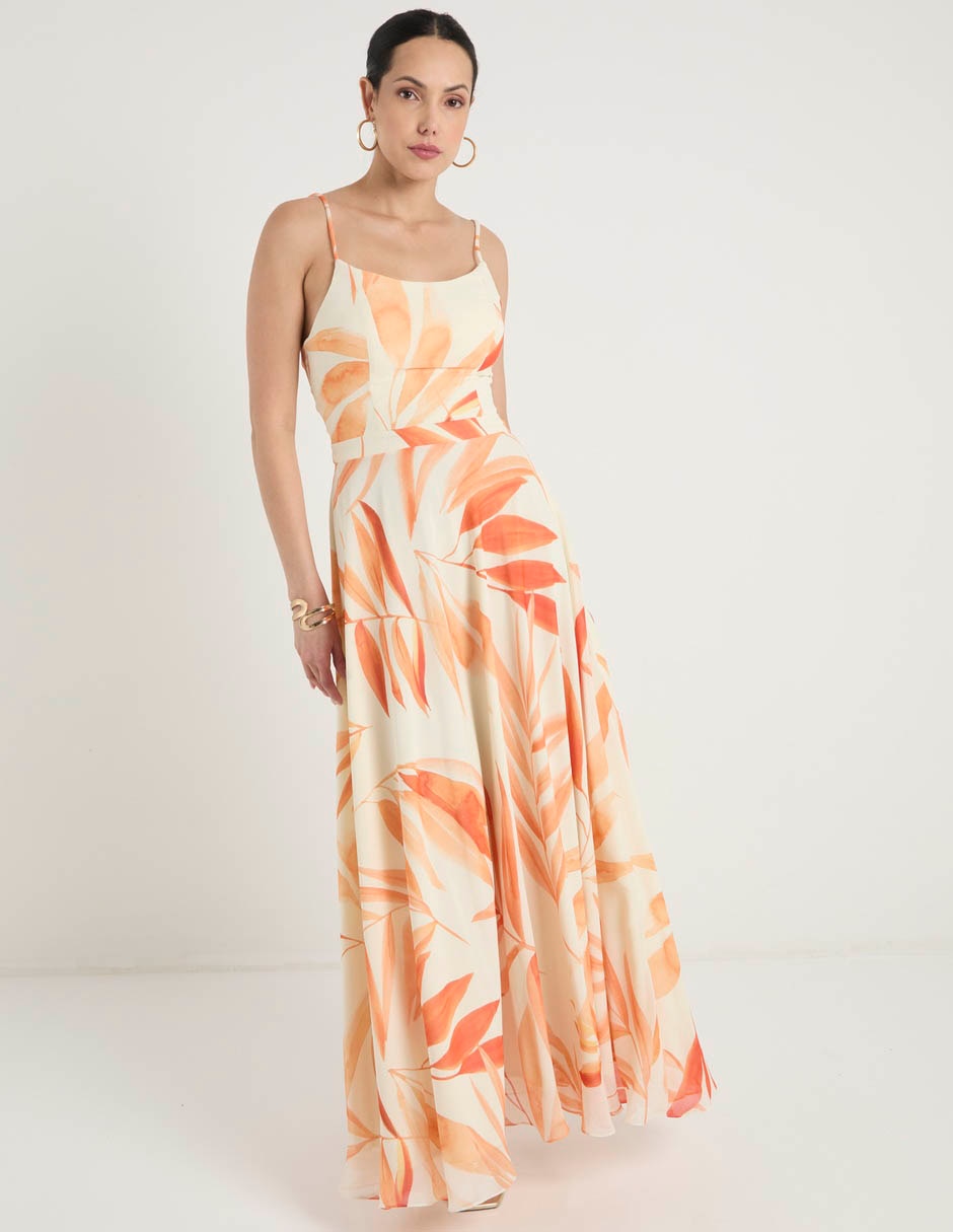 Vestido maxi de fiesta escote medio Vestido maxi de fiesta escote medio