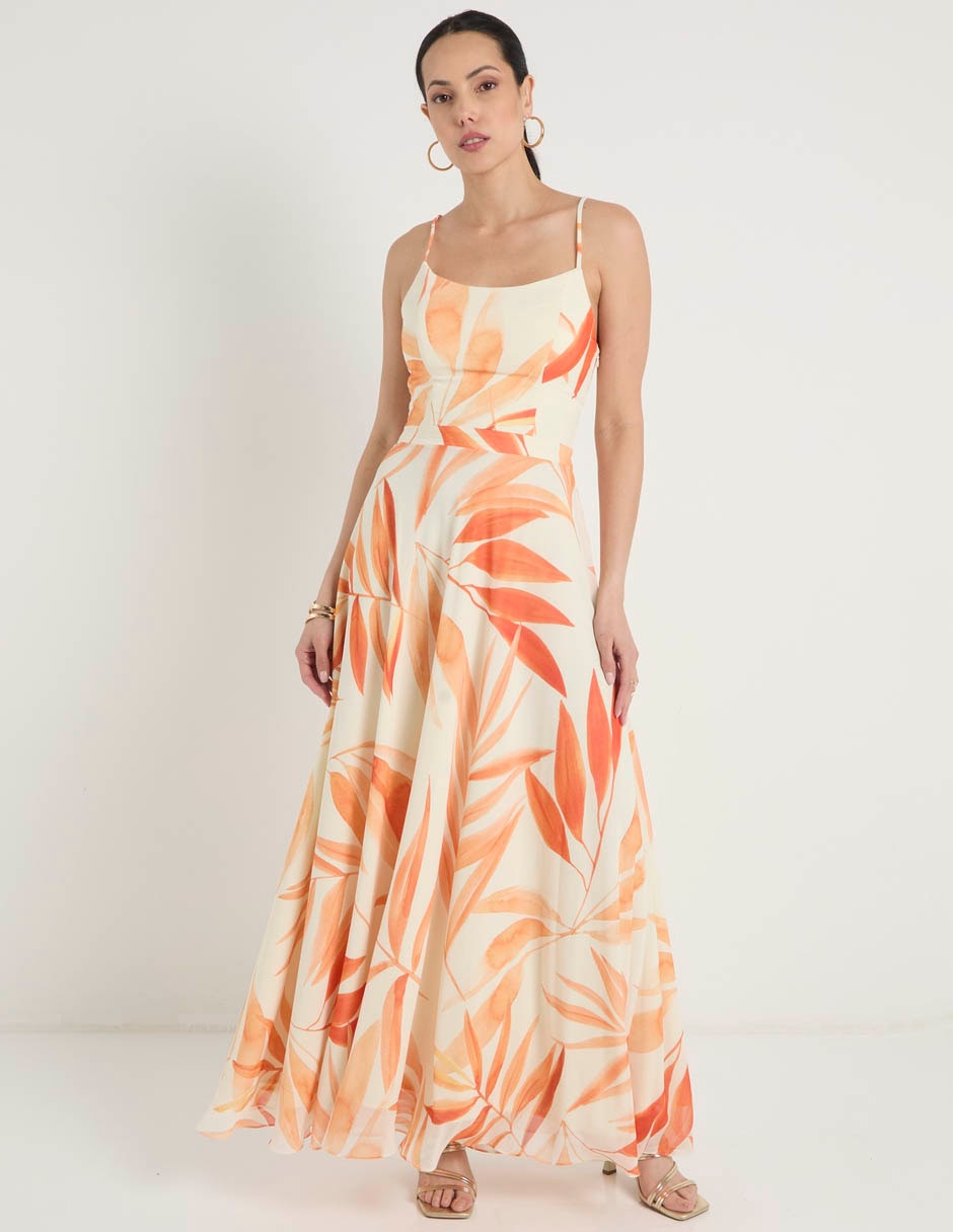 Vestido maxi de fiesta escote medio 3