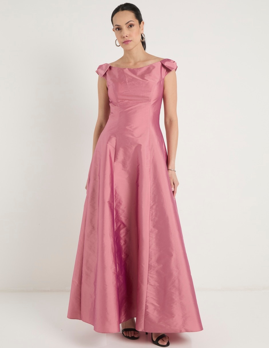 Vestido maxi de fiesta escote redondo para mujer 2