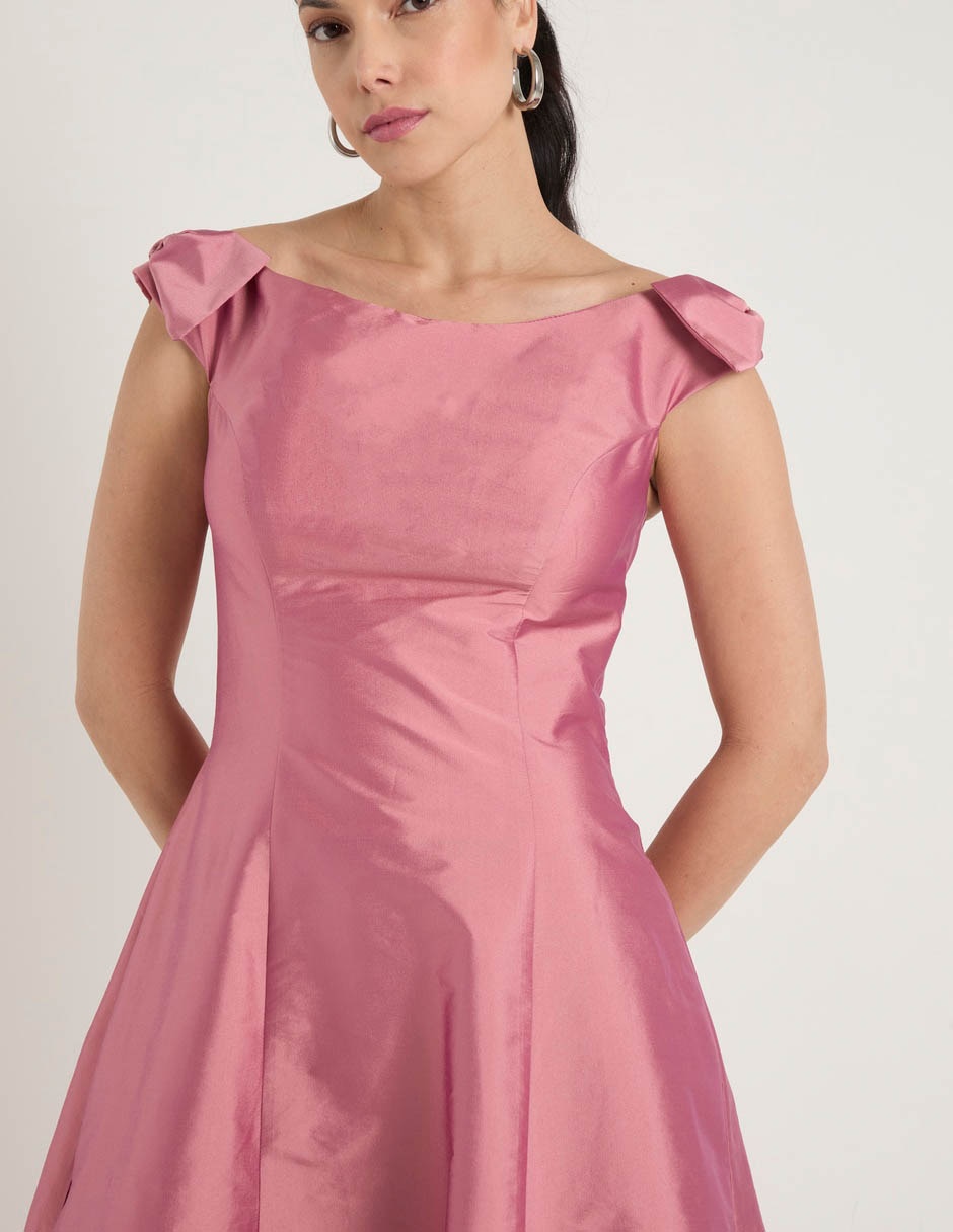 Vestido maxi de fiesta escote redondo para mujer 4
