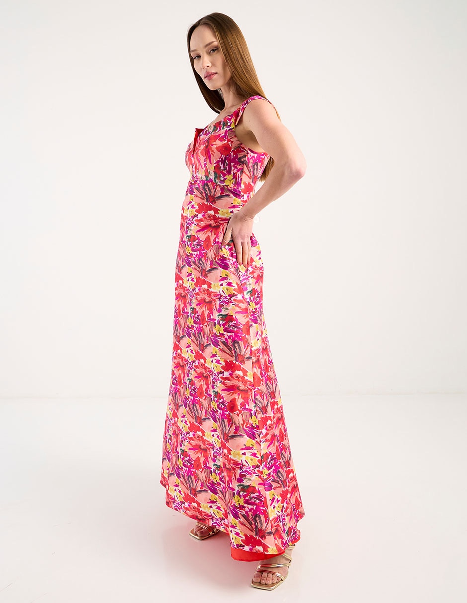 Vestido maxi de fiesta escote V 2