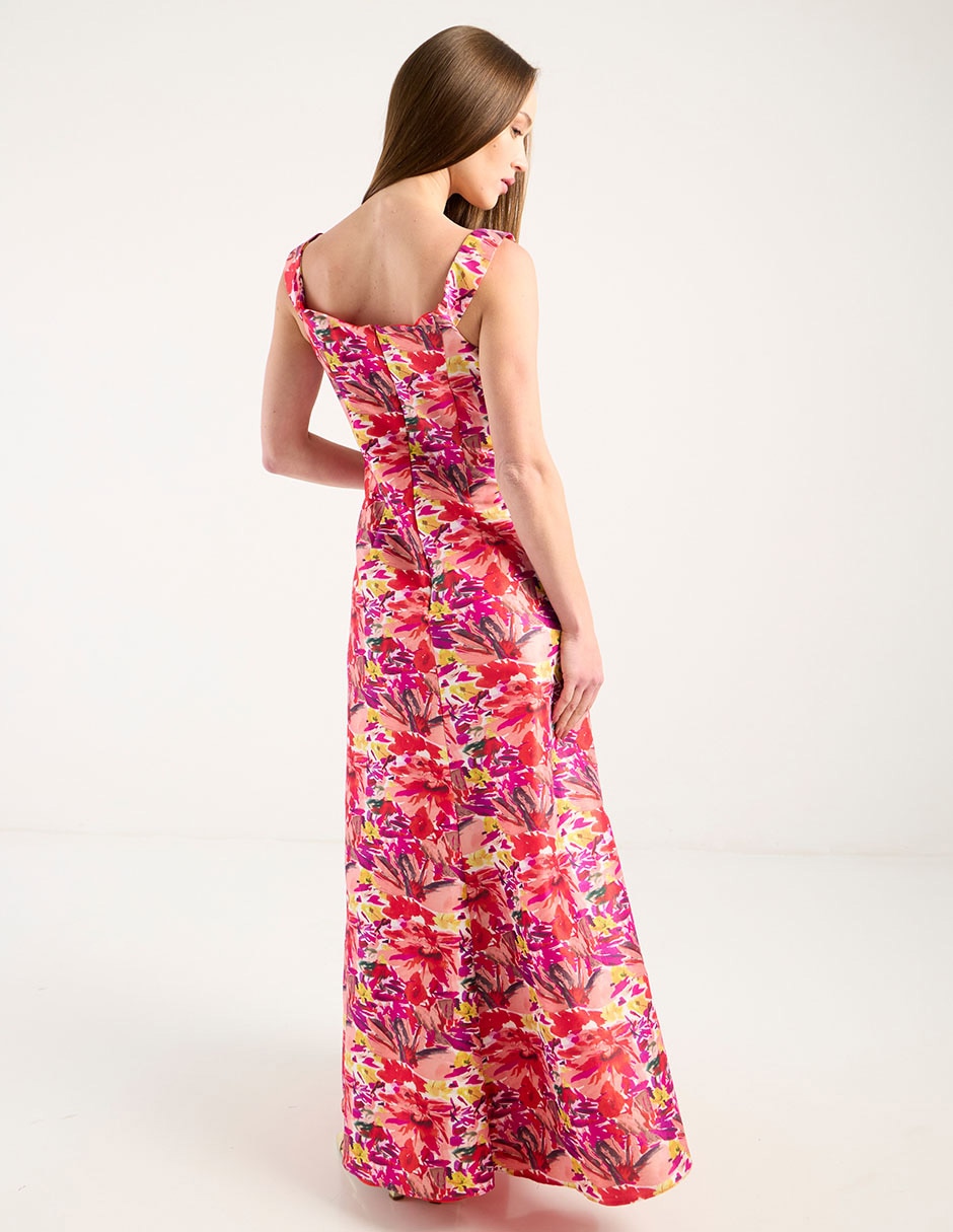 Vestido maxi de fiesta escote V 3