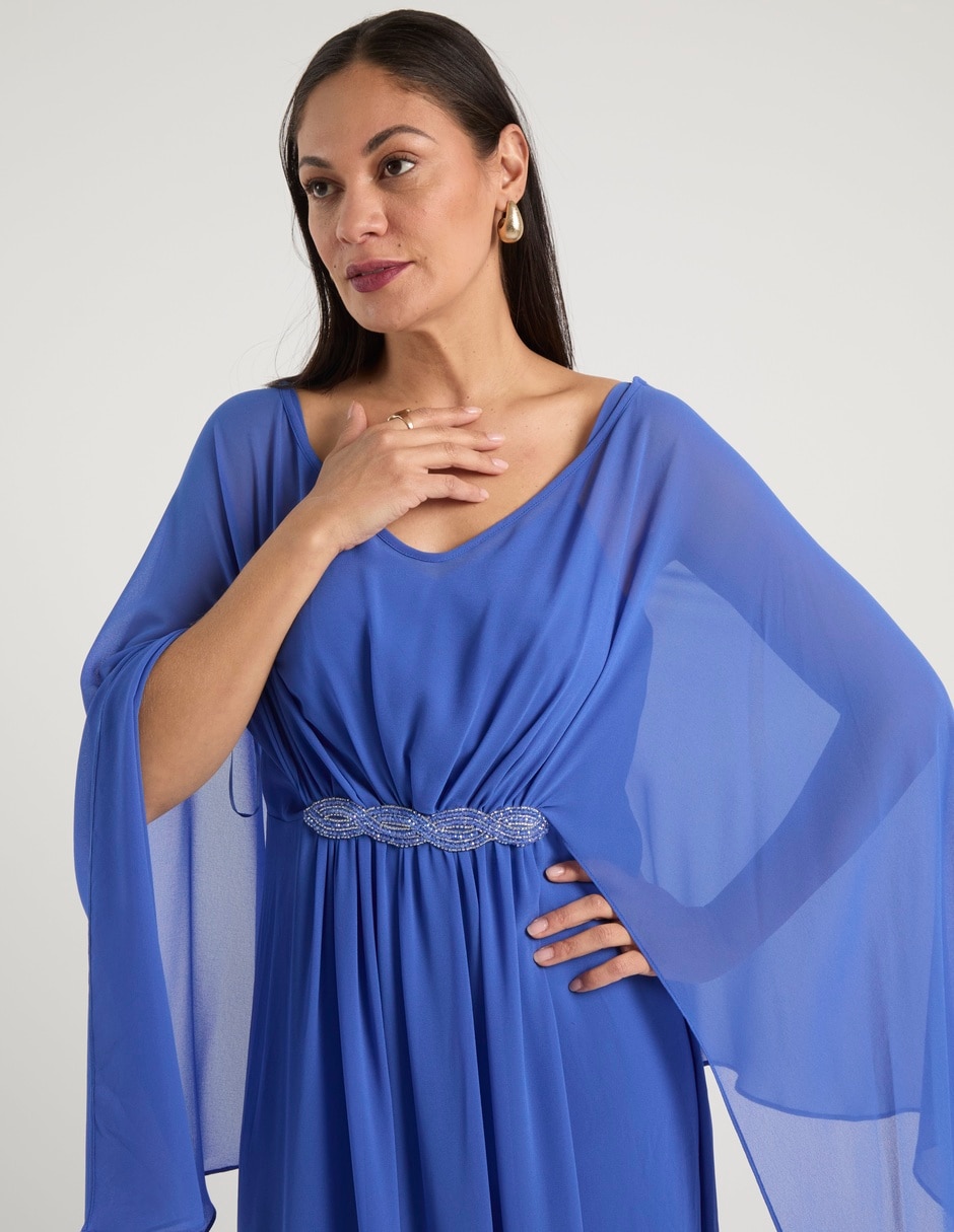 Vestido largo de fiesta escote V 4