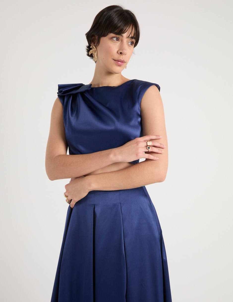 Vestido maxi de fiesta escote regular 4