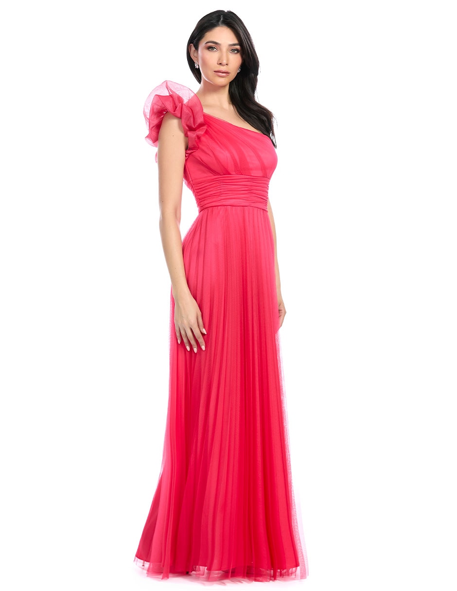 Vestido largo de fiesta escote regular 3