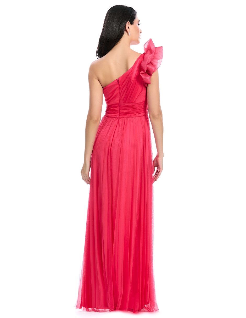 Vestido largo de fiesta escote regular 4