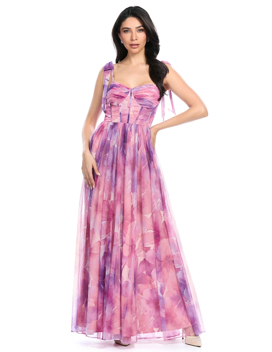 Vestido largo de fiesta escote corazón para mujer Vestido largo de fiesta escote corazón para mujer
