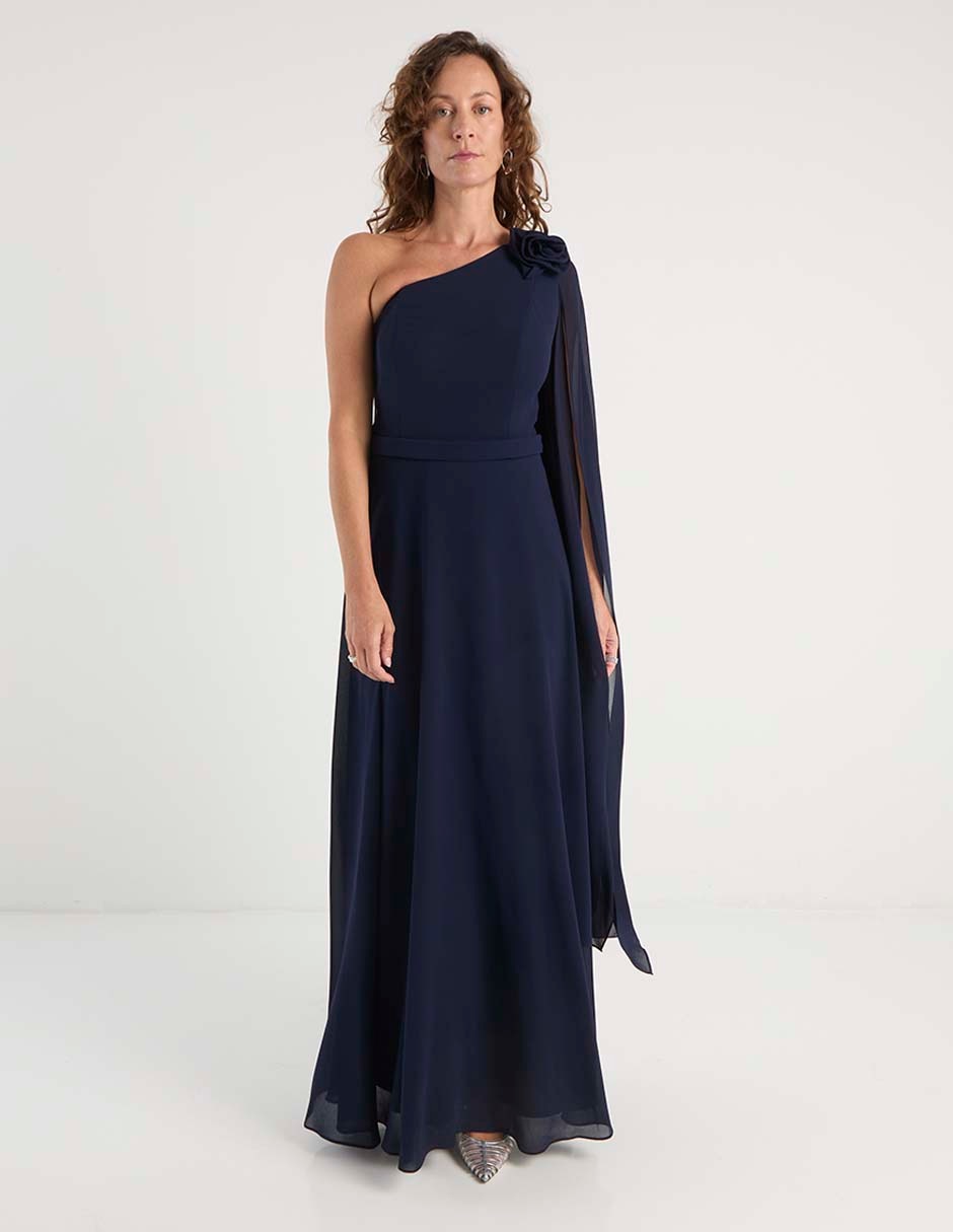 Vestido largo de fiesta escote espalda abierta