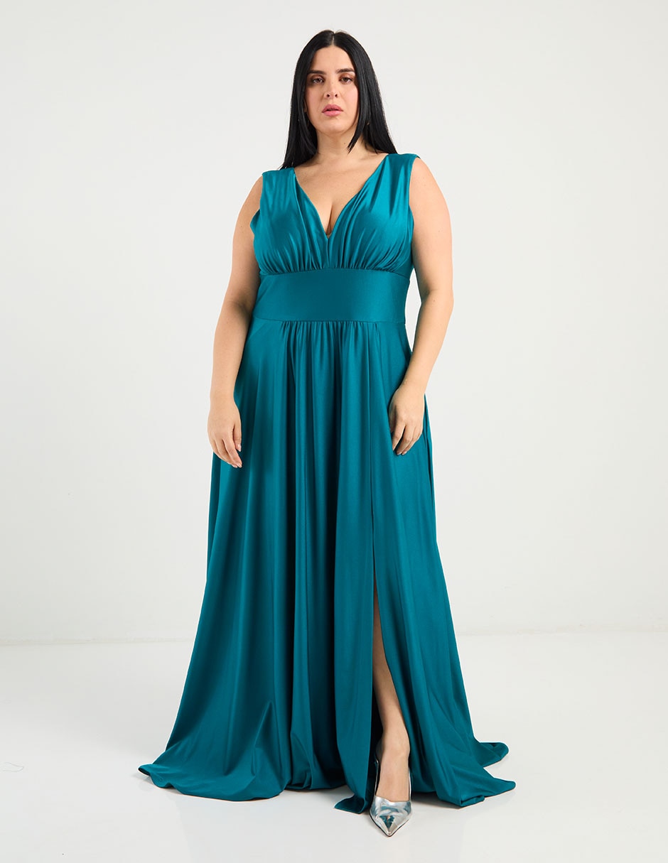 Vestido maxi de fiesta escote V Vestido maxi de fiesta escote V