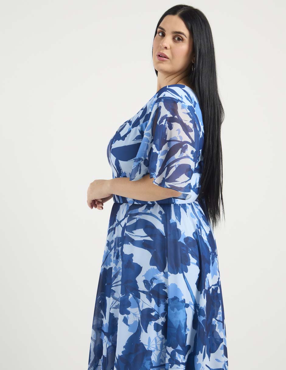Vestido maxi de fiesta escote V 5