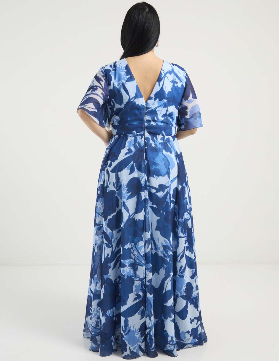 Vestido maxi de fiesta escote V 6