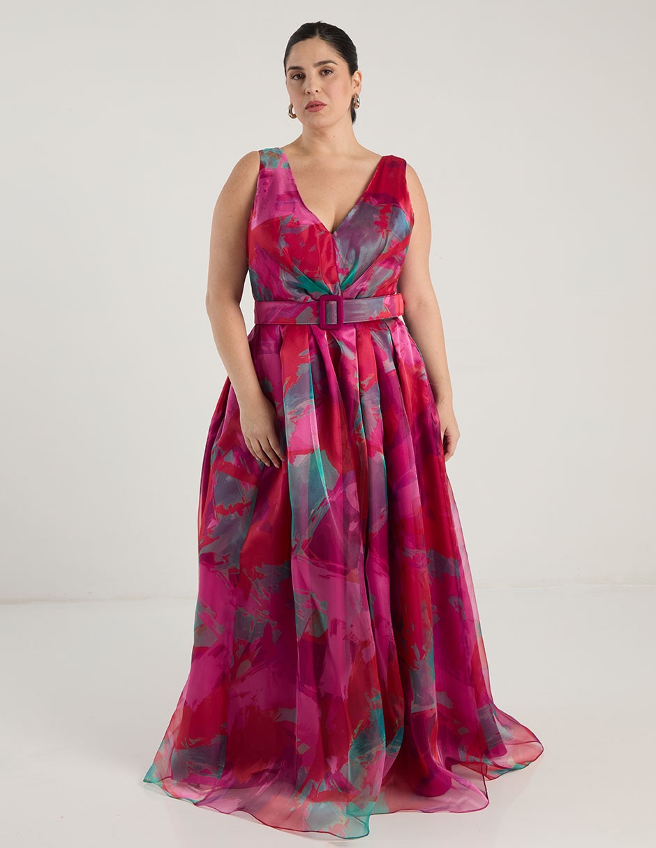 Vestido maxi de fiesta escote V Vestido maxi de fiesta escote V