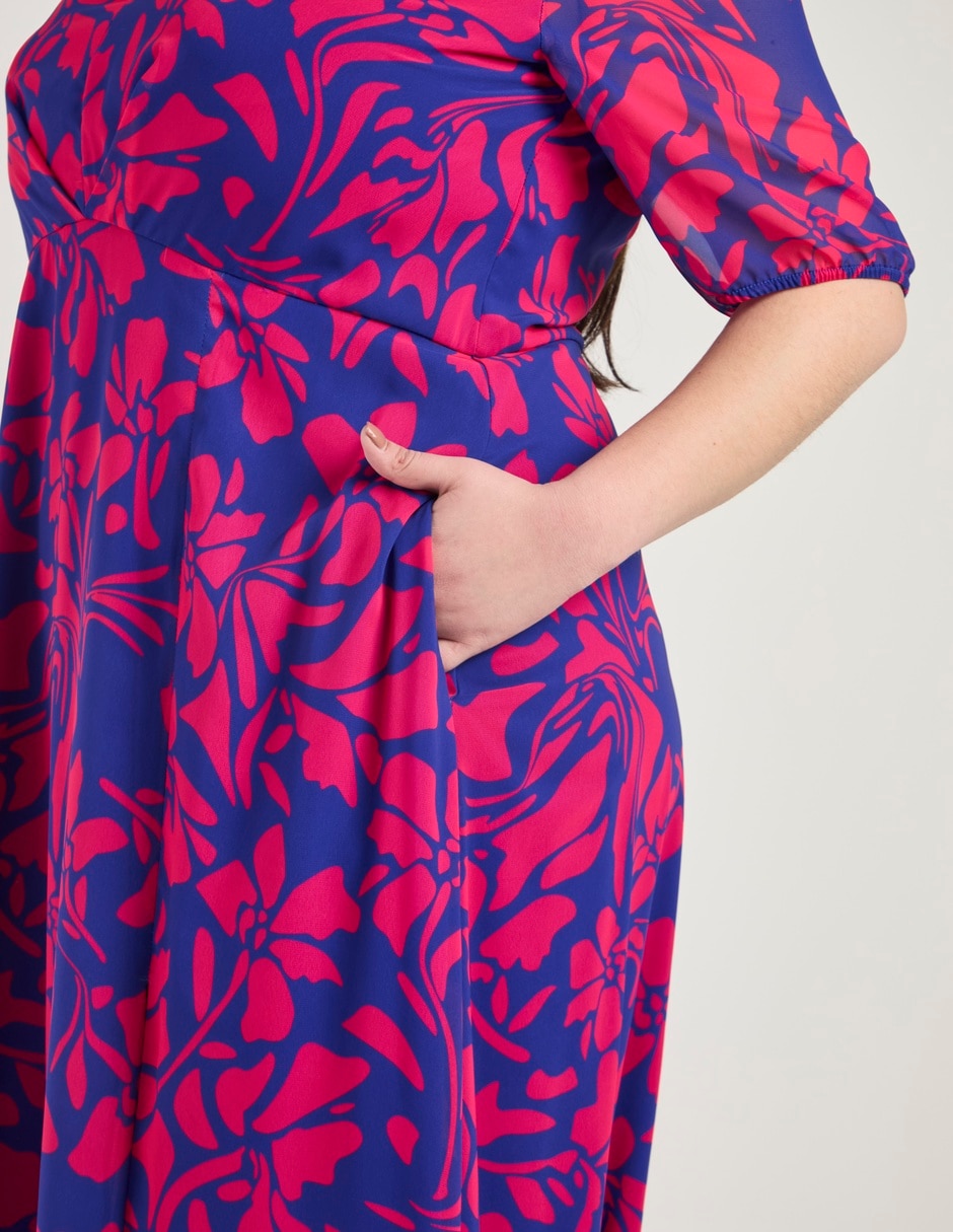 Vestido maxi de fiesta escote V 3