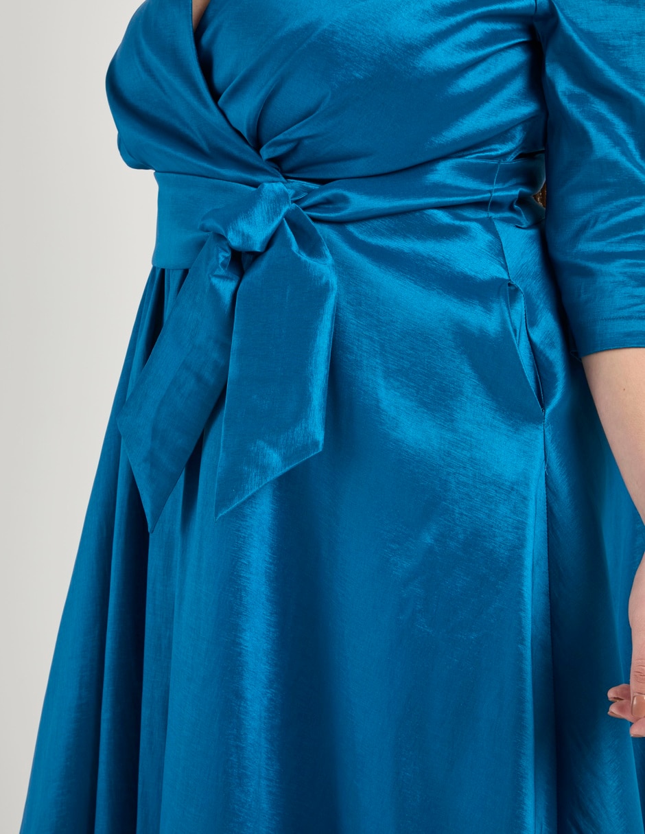 Vestido crop de fiesta escote V 4