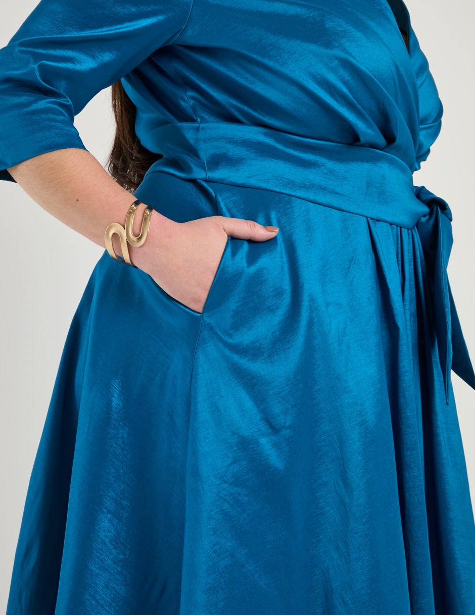 Vestido crop de fiesta escote V 5