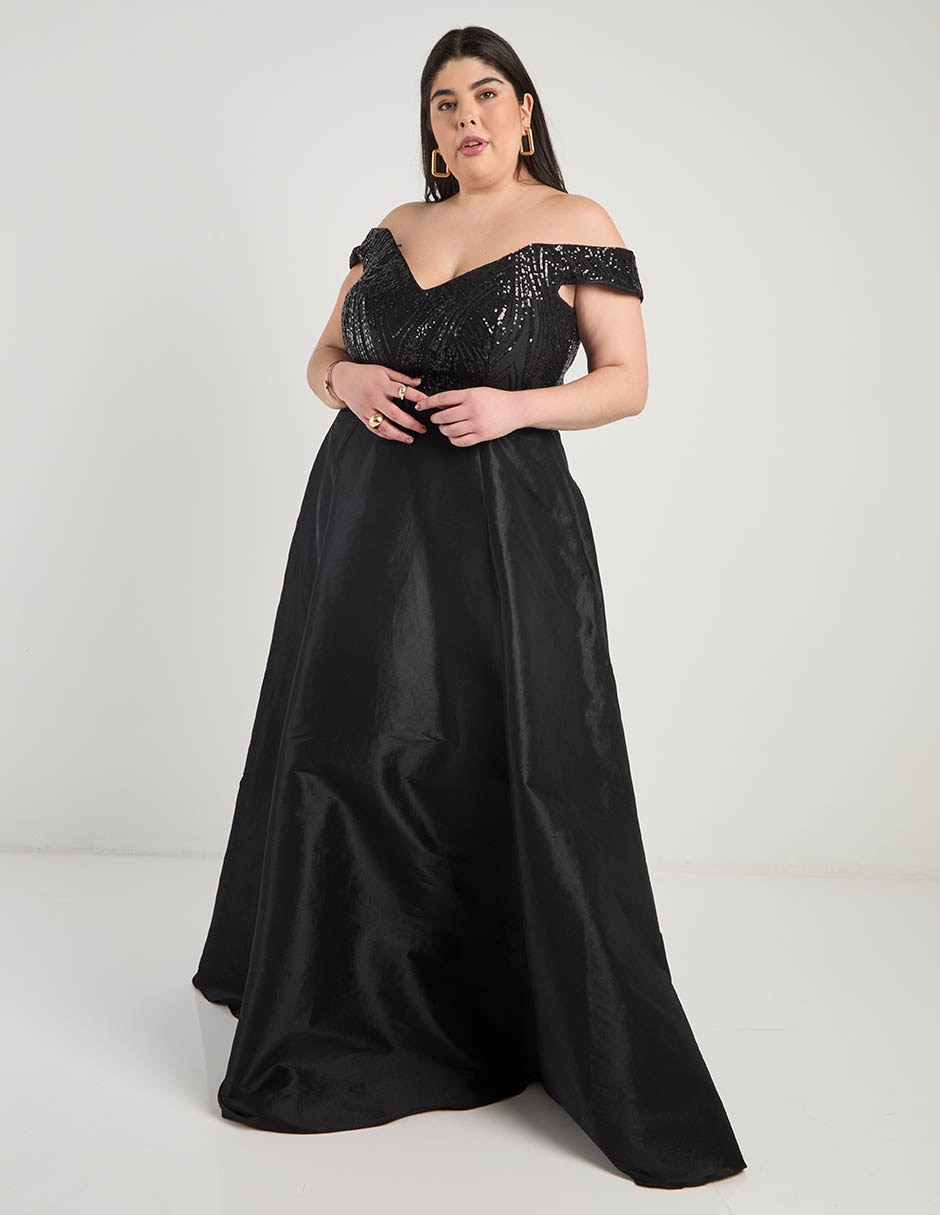 Vestido maxi fiesta escote v 2