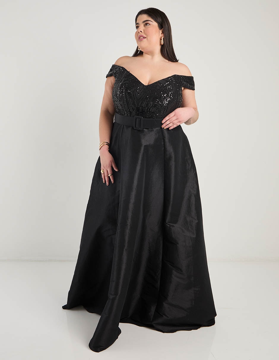 Vestido maxi fiesta escote v 3