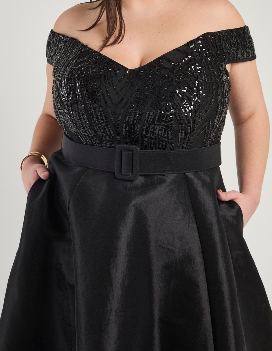 Vestido maxi fiesta escote v 4
