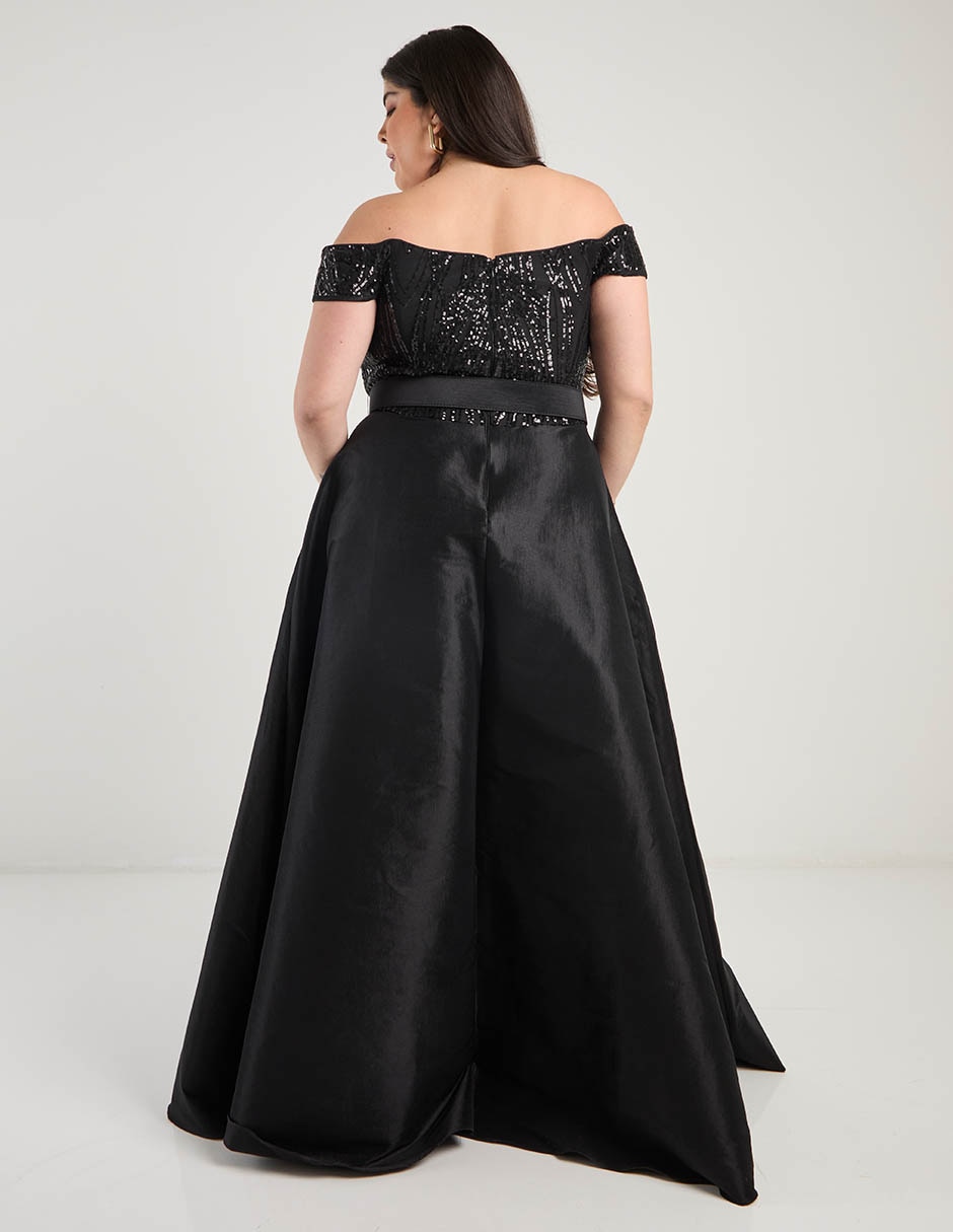 Vestido maxi fiesta escote v 6