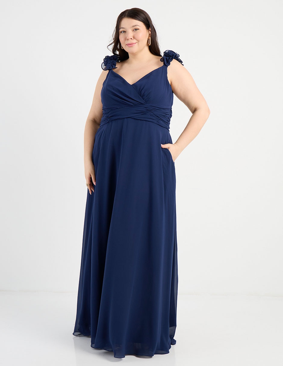 Vestido maxi de fiesta escote V Vestido maxi de fiesta escote V