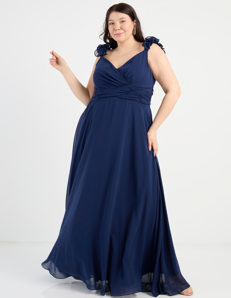 Vestido maxi de fiesta escote V 3