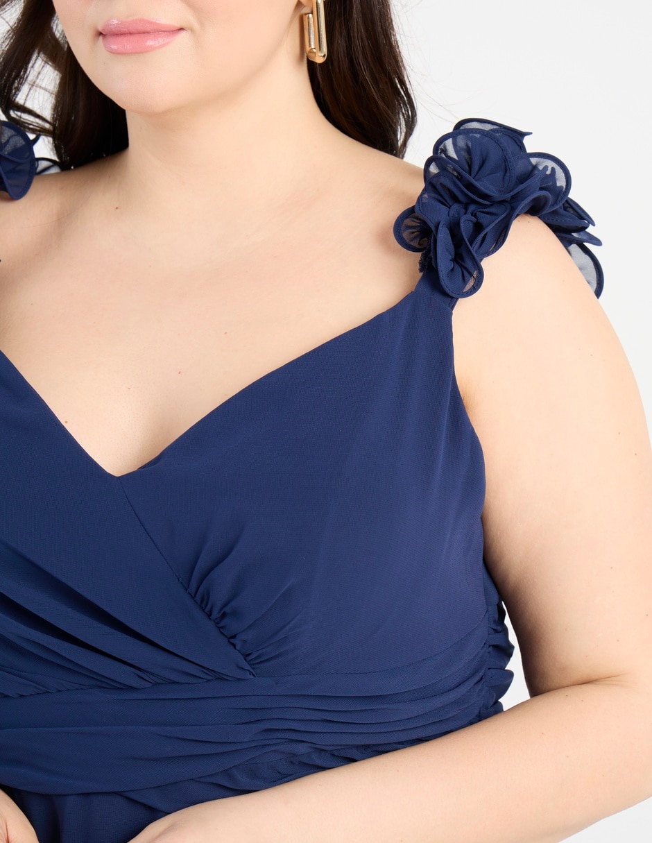 Vestido maxi de fiesta escote V 4