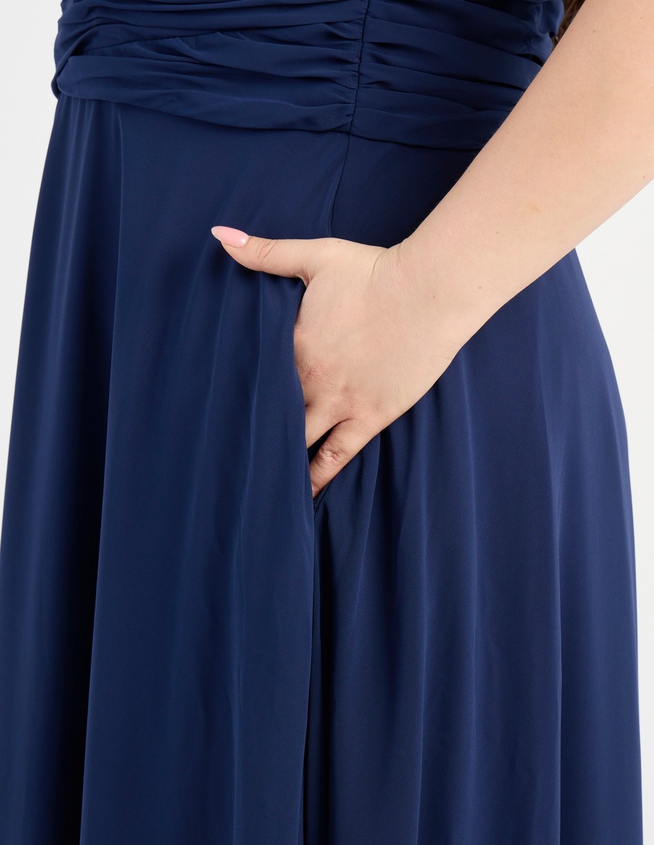 Vestido maxi de fiesta escote V 5