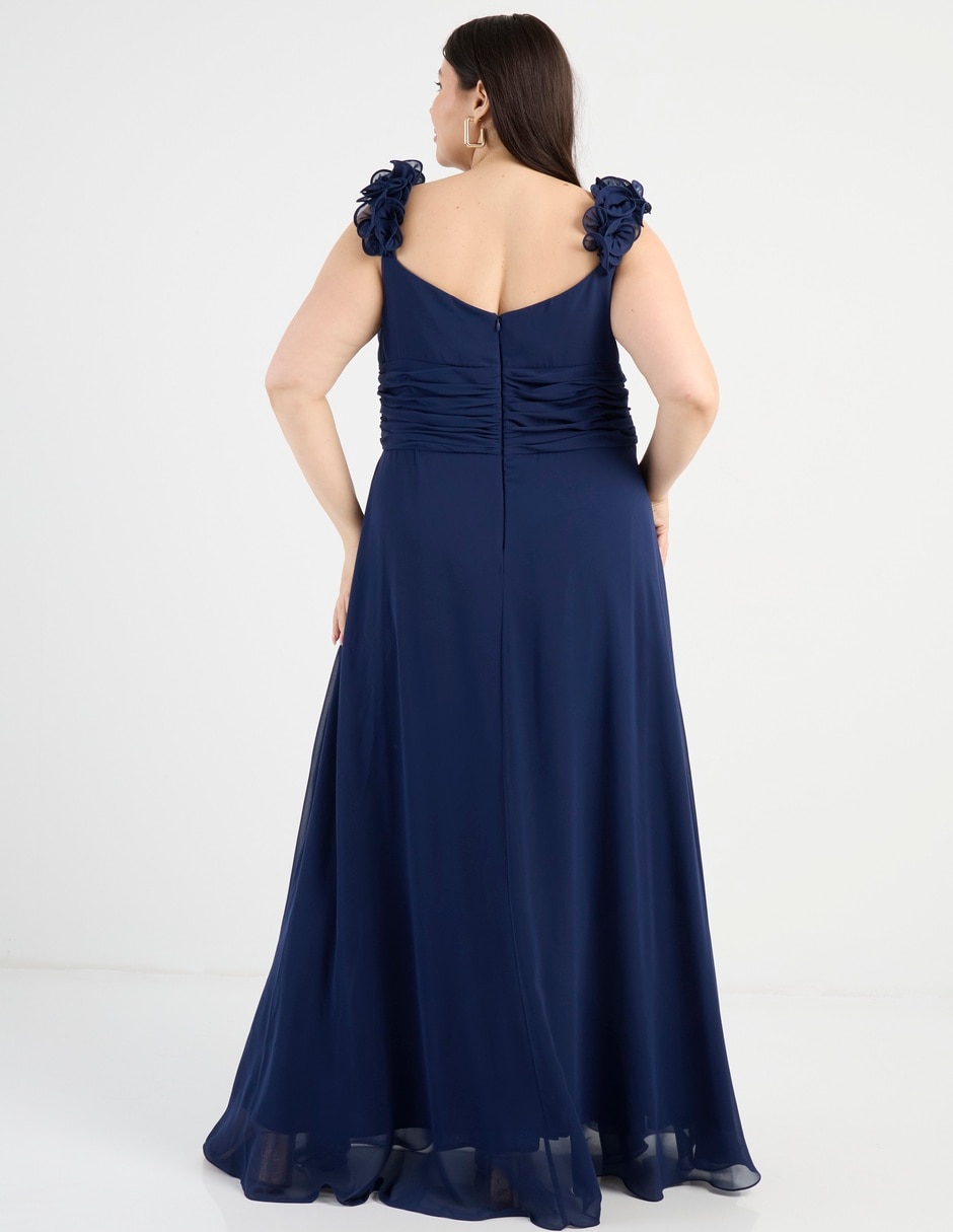 Vestido maxi de fiesta escote V 6