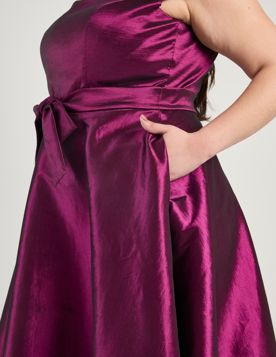 Vestido crop de fiesta escote redondo 5