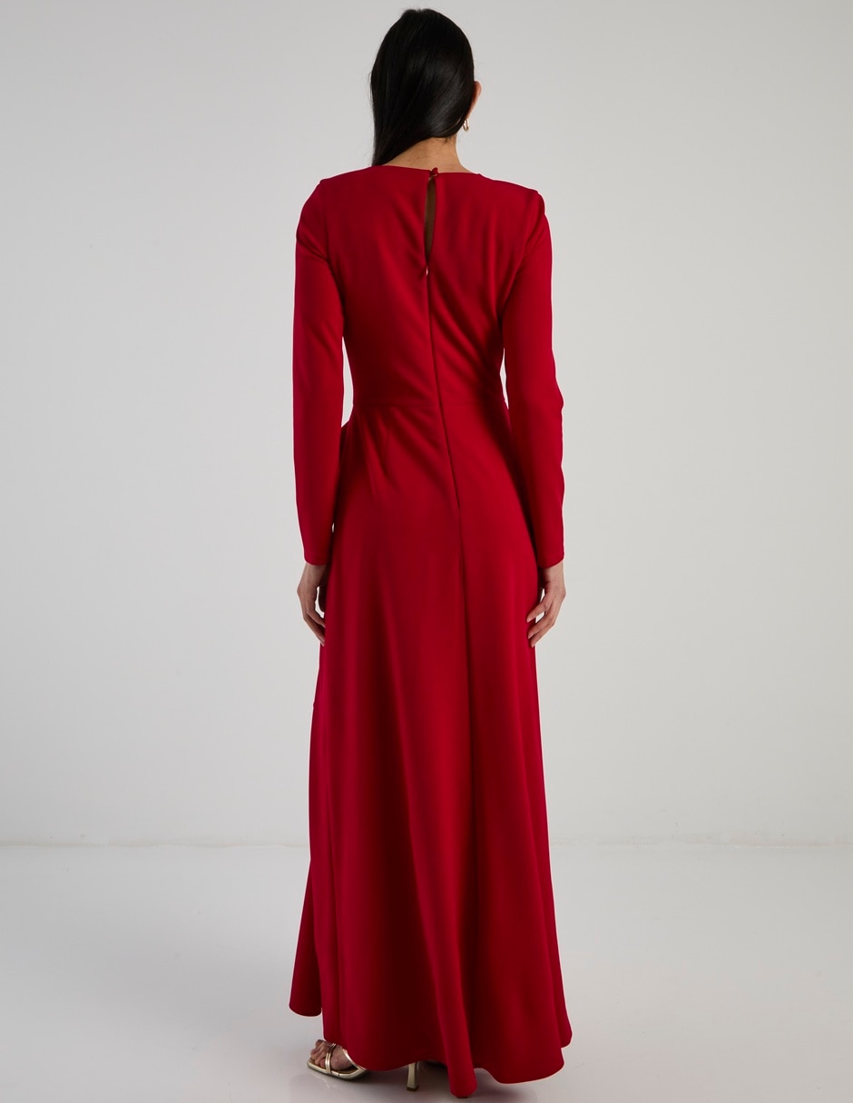 Vestido maxi de fiesta escote regular 6
