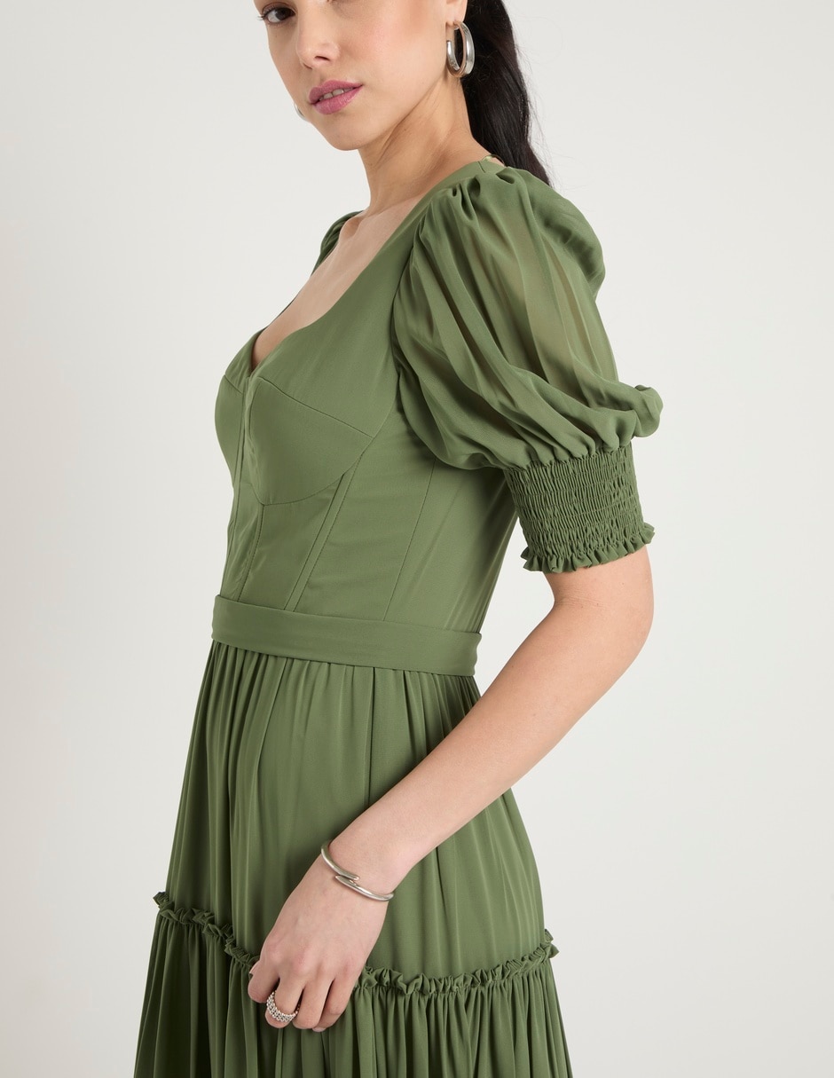 Vestido maxi de fiesta escote corazón 5