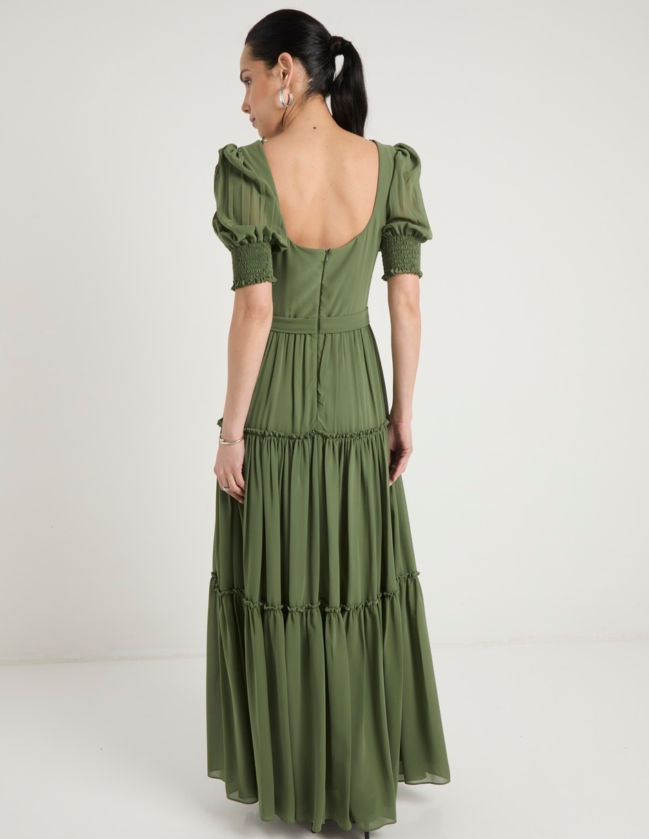 Vestido maxi de fiesta escote corazón 6