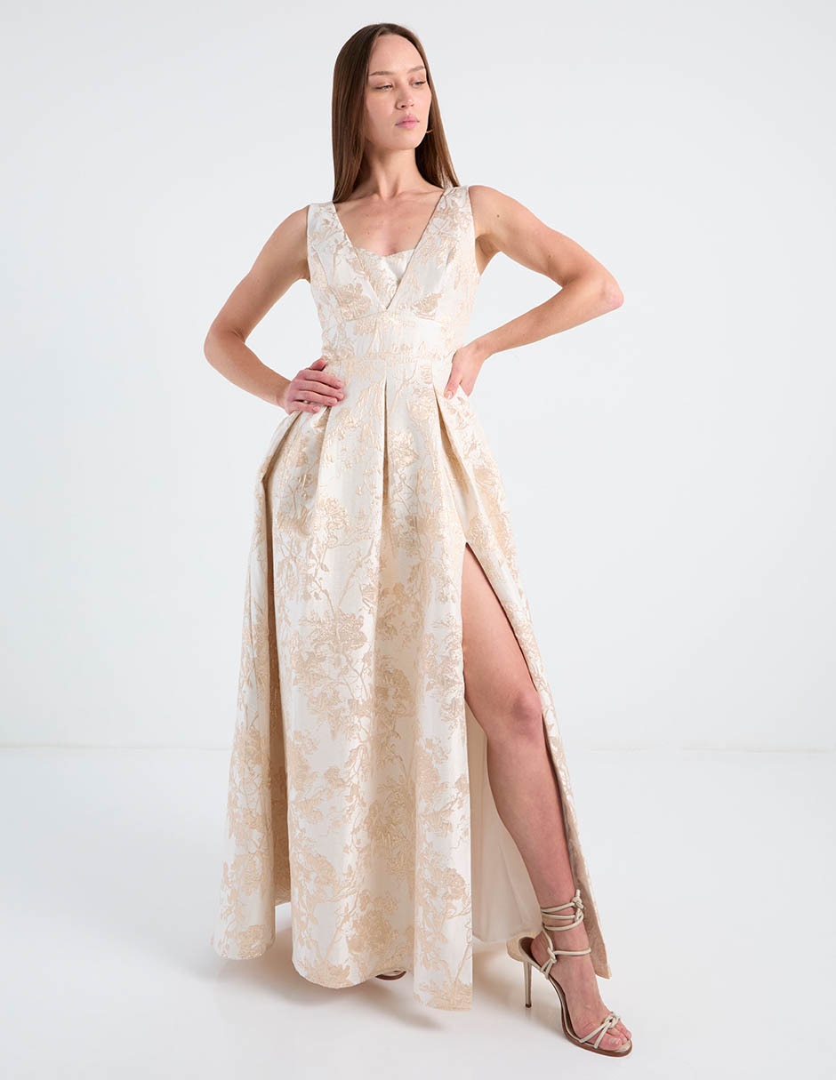 Vestido maxi de fiesta escote medio Vestido maxi de fiesta escote medio
