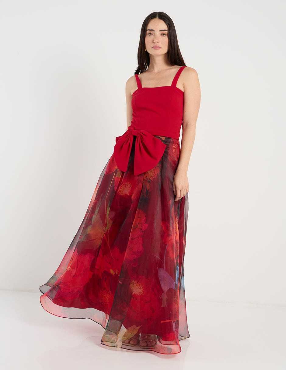 Vestido maxi de fiesta escote cuadrado 2