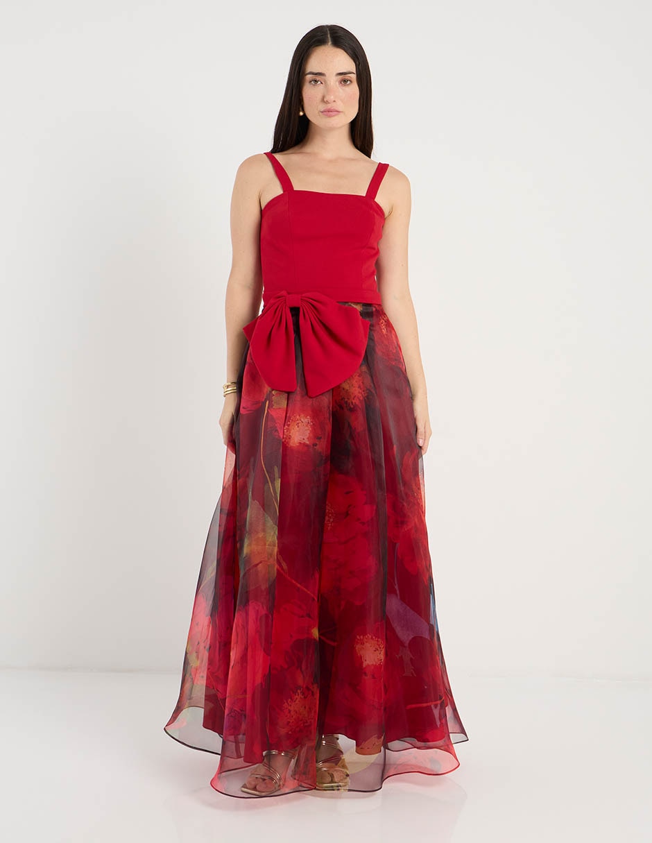 Vestido maxi de fiesta escote cuadrado 3