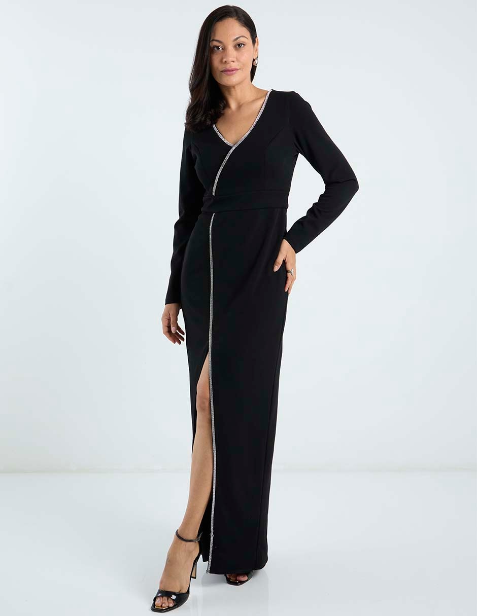 Vestido maxi de fiesta escote V Vestido maxi de fiesta escote V