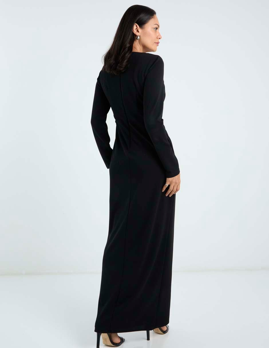 Vestido maxi de fiesta escote V 2