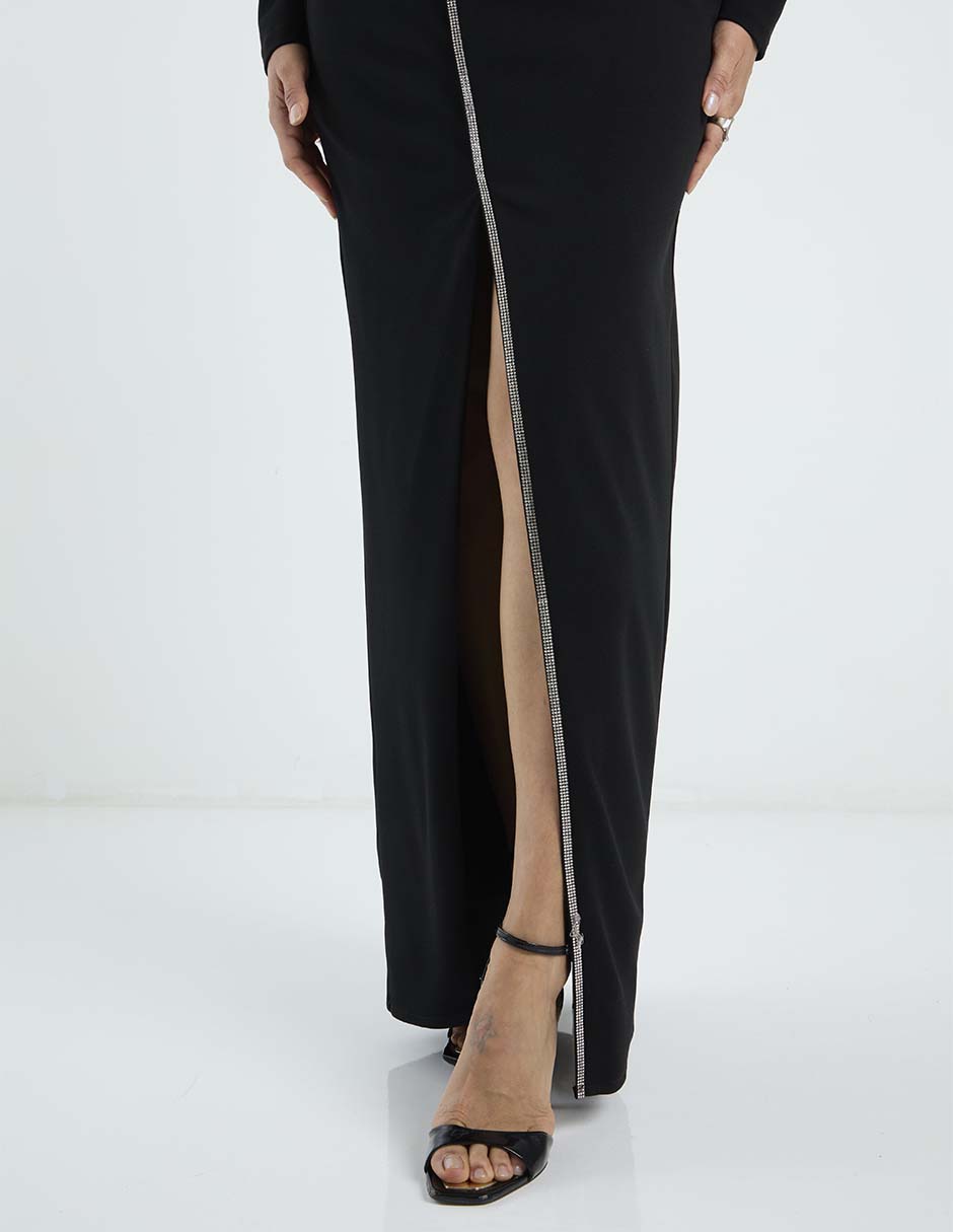 Vestido maxi de fiesta escote V 5