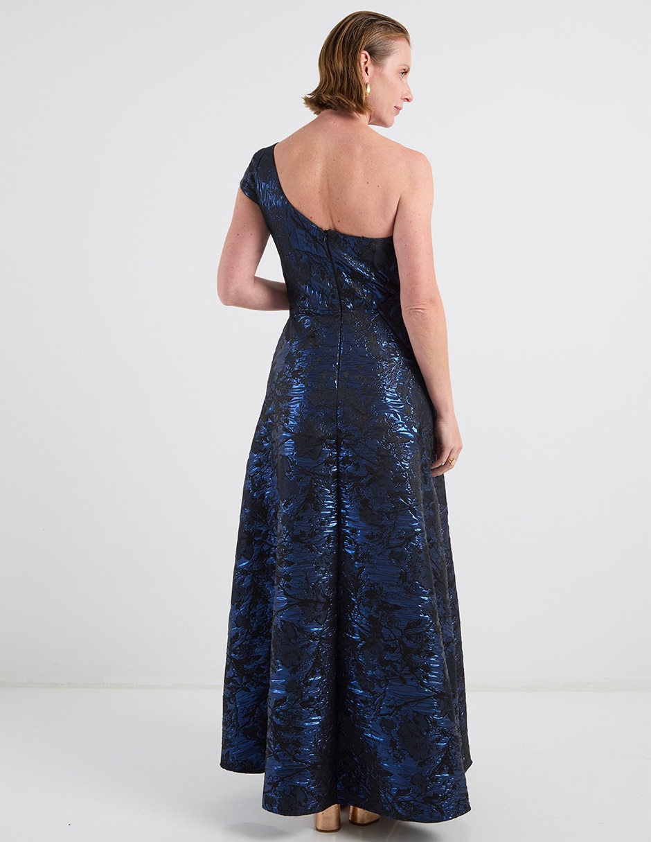 Vestido maxi de fiesta escote asimétrico 6