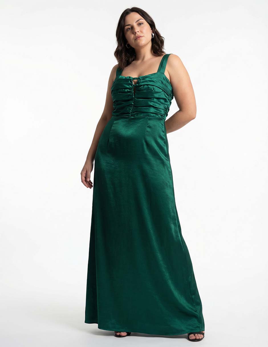 Vestido maxi de fiesta escote corazón Vestido maxi de fiesta escote corazón