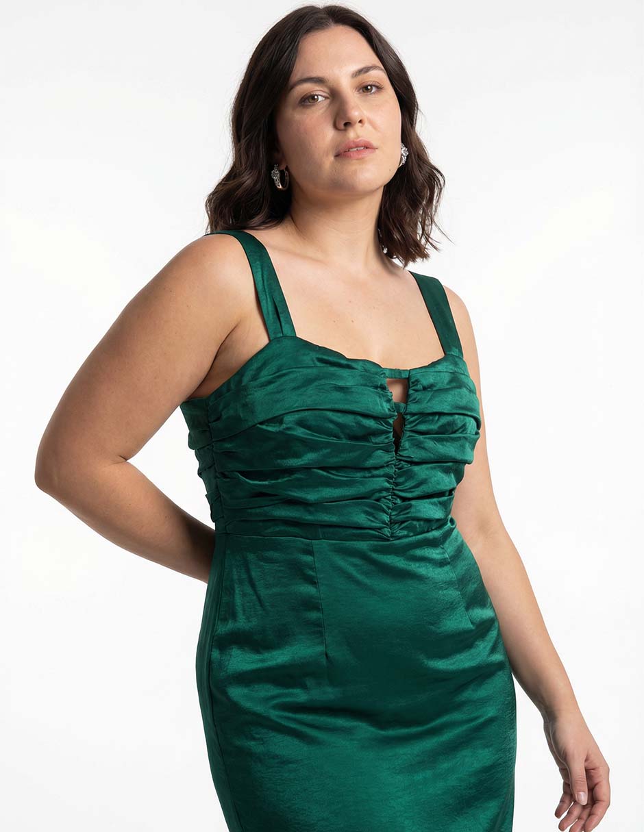 Vestido maxi de fiesta escote corazón 4