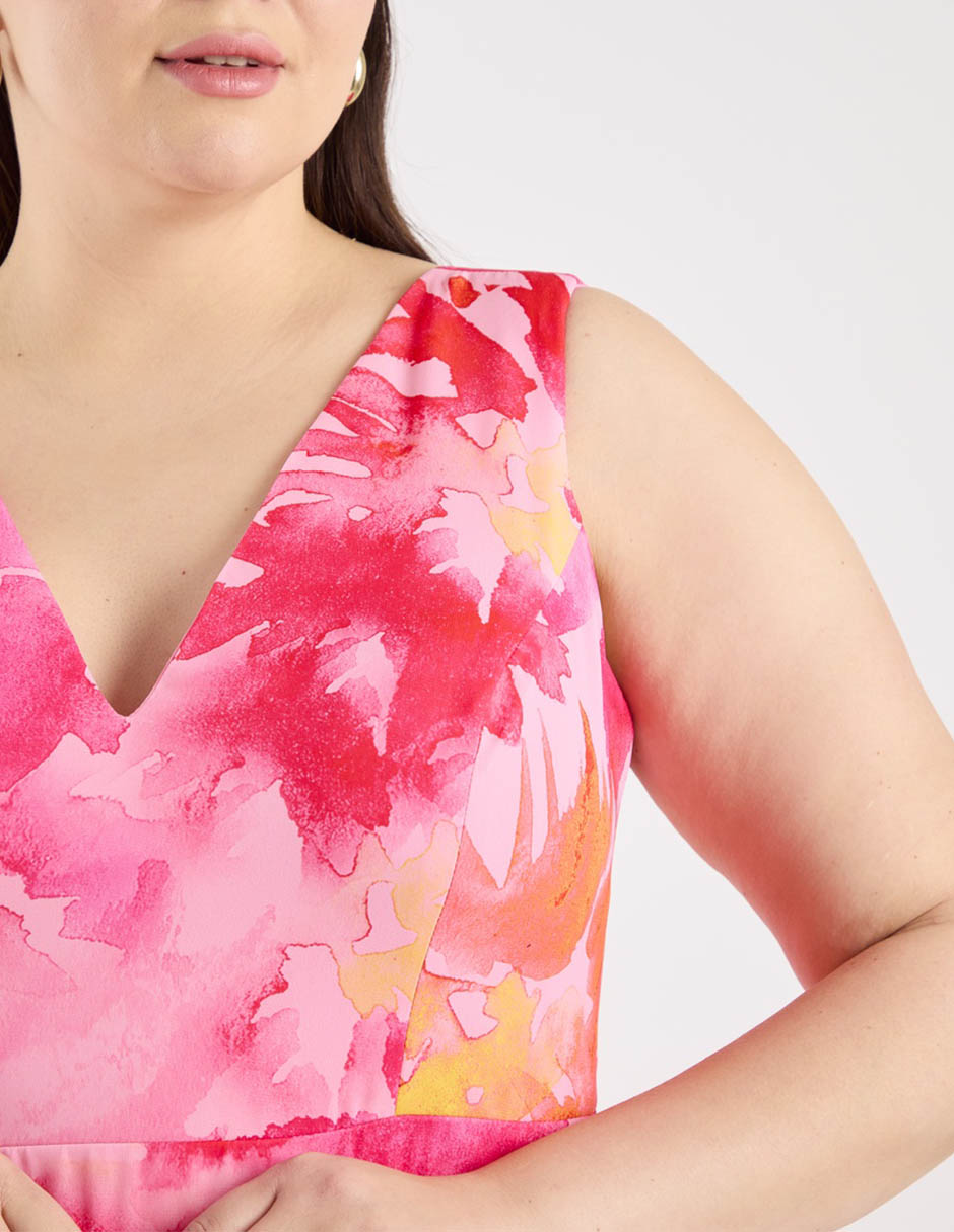 Vestido maxi fiesta escote V 4