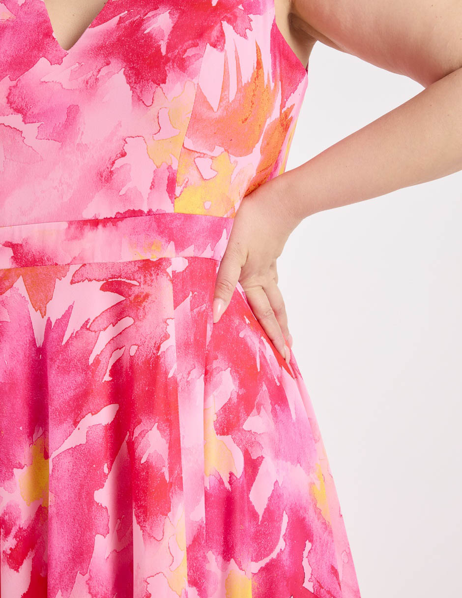 Vestido maxi fiesta escote V 5